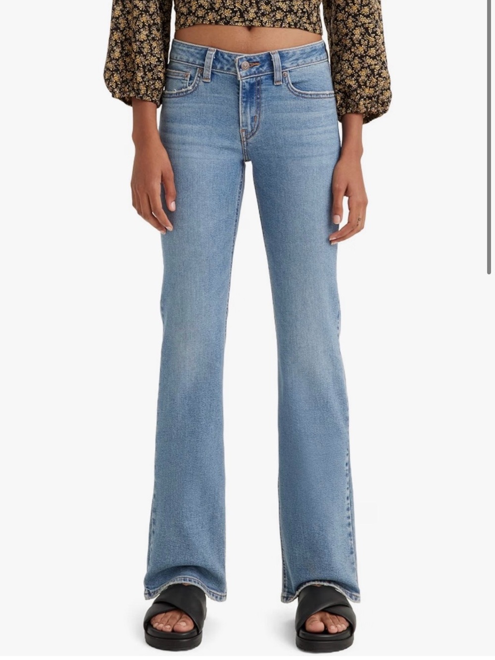 Levi’s super low boot cut jeans